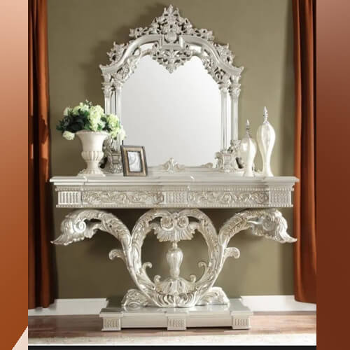 Italian Luxury Hand Carved Console Table